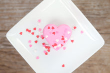 Load image into Gallery viewer, Pink love heart bath bomb sprinkles
